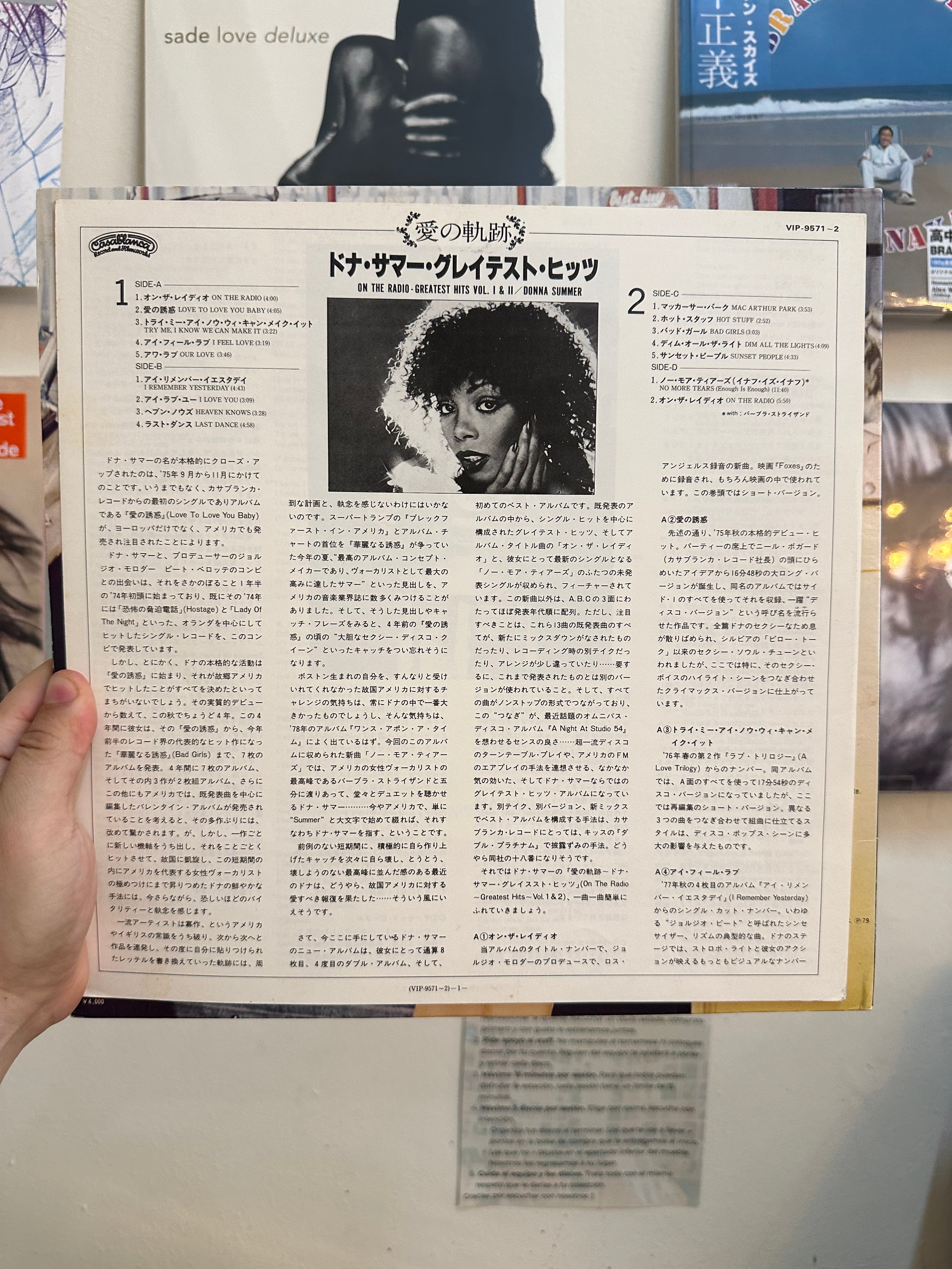 Donna Summer – On The Radio - Greatest Hits Vol. I & II (JPN-1979)