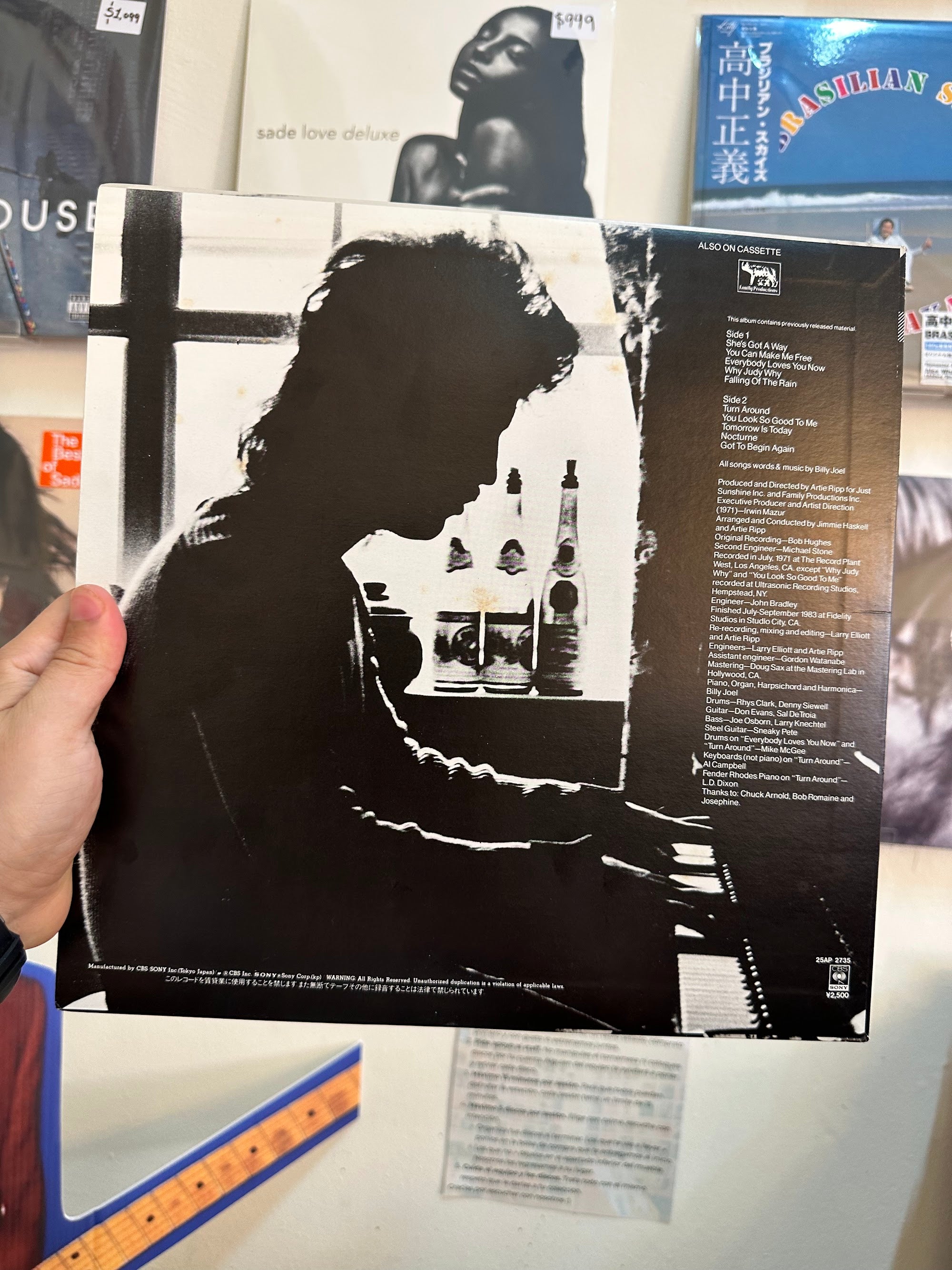 Billy Joel – Cold Spring Harbor - Contraportada