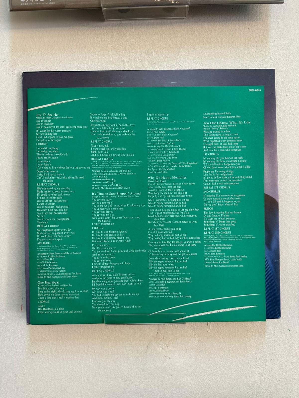 Smokey Robinson – One Heartbeat (1987, Japan, Motown)