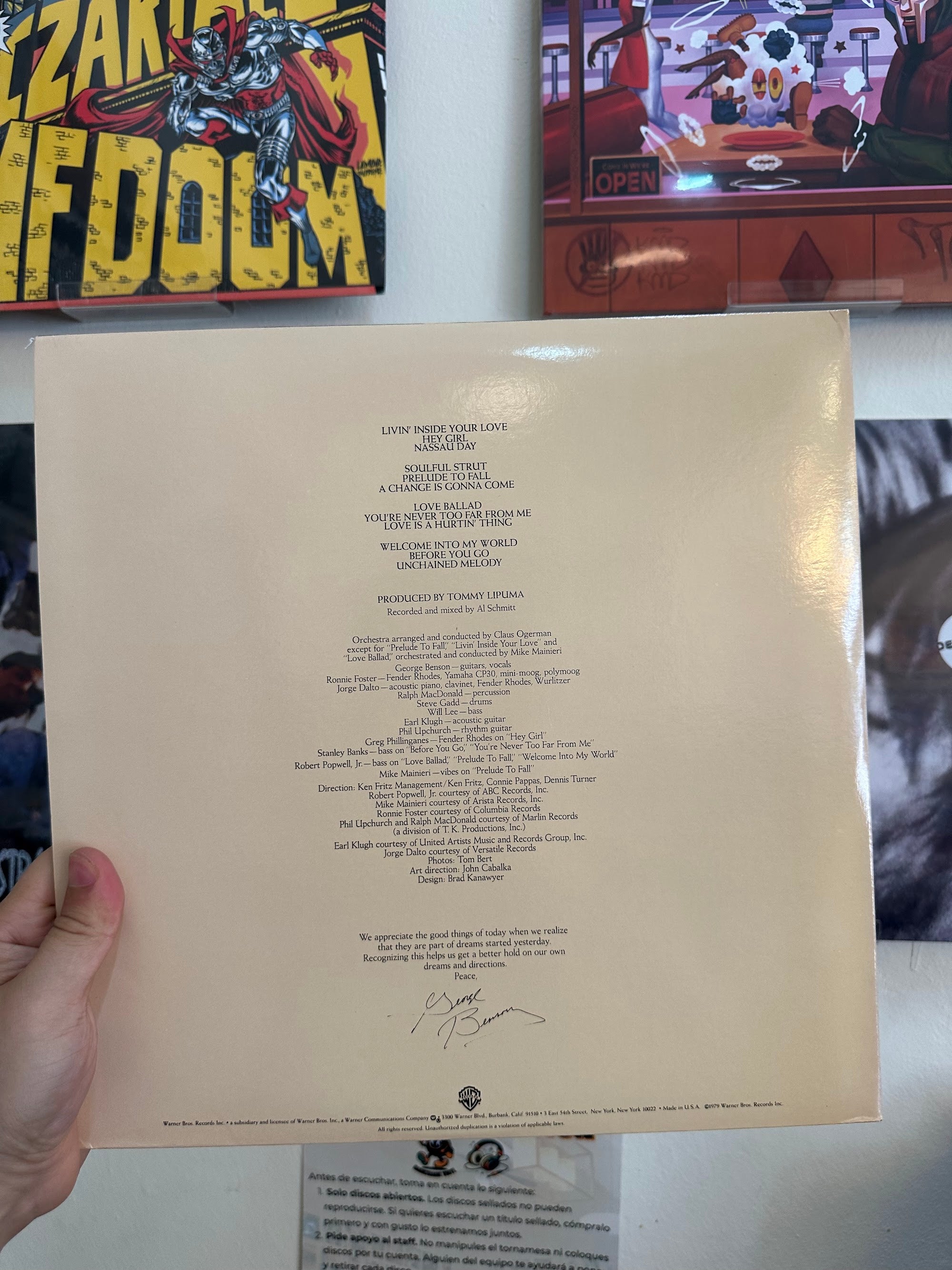 George Benson Livin Inside Your Love contraportada