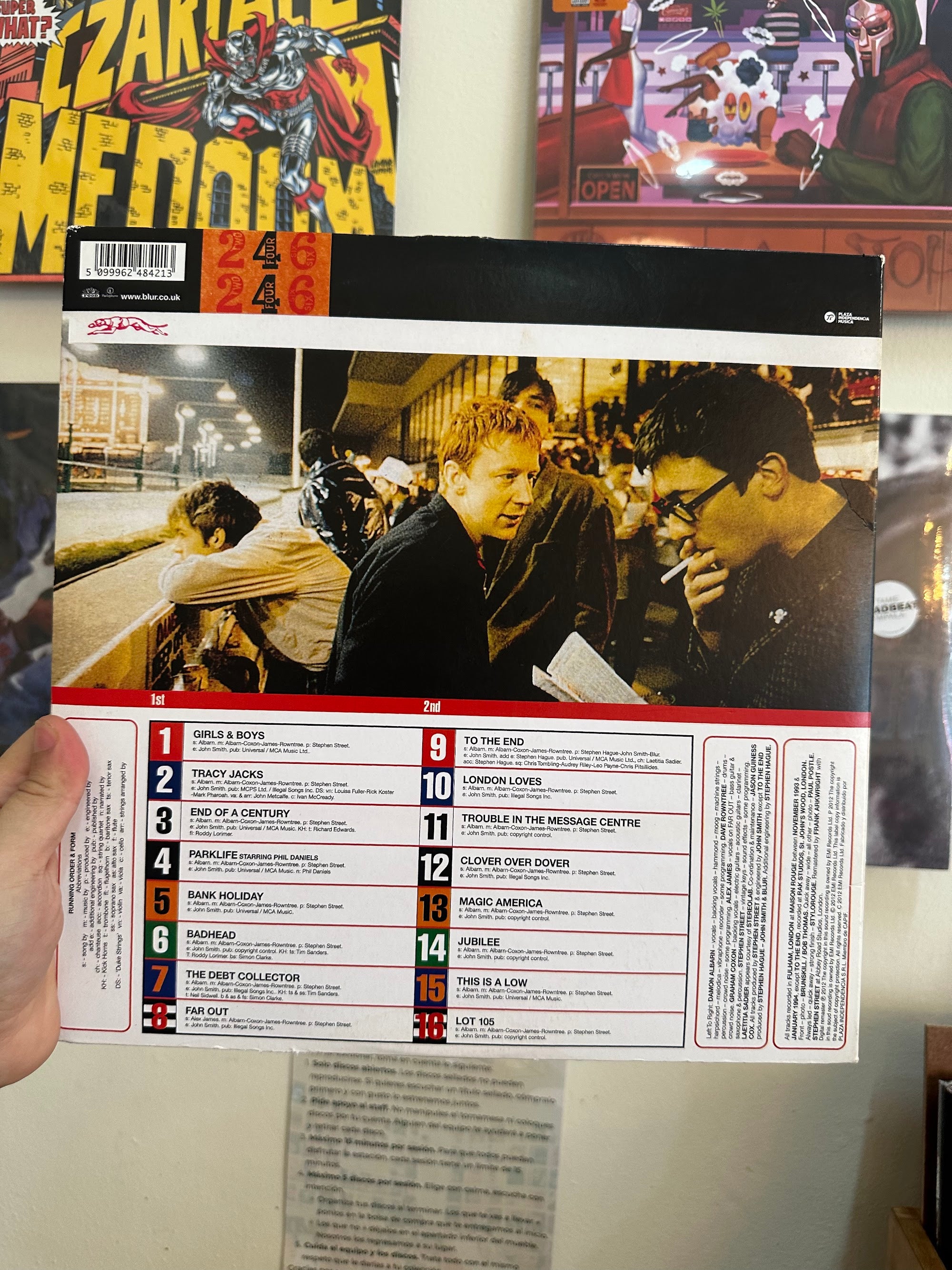 Blur Parklife contraportada