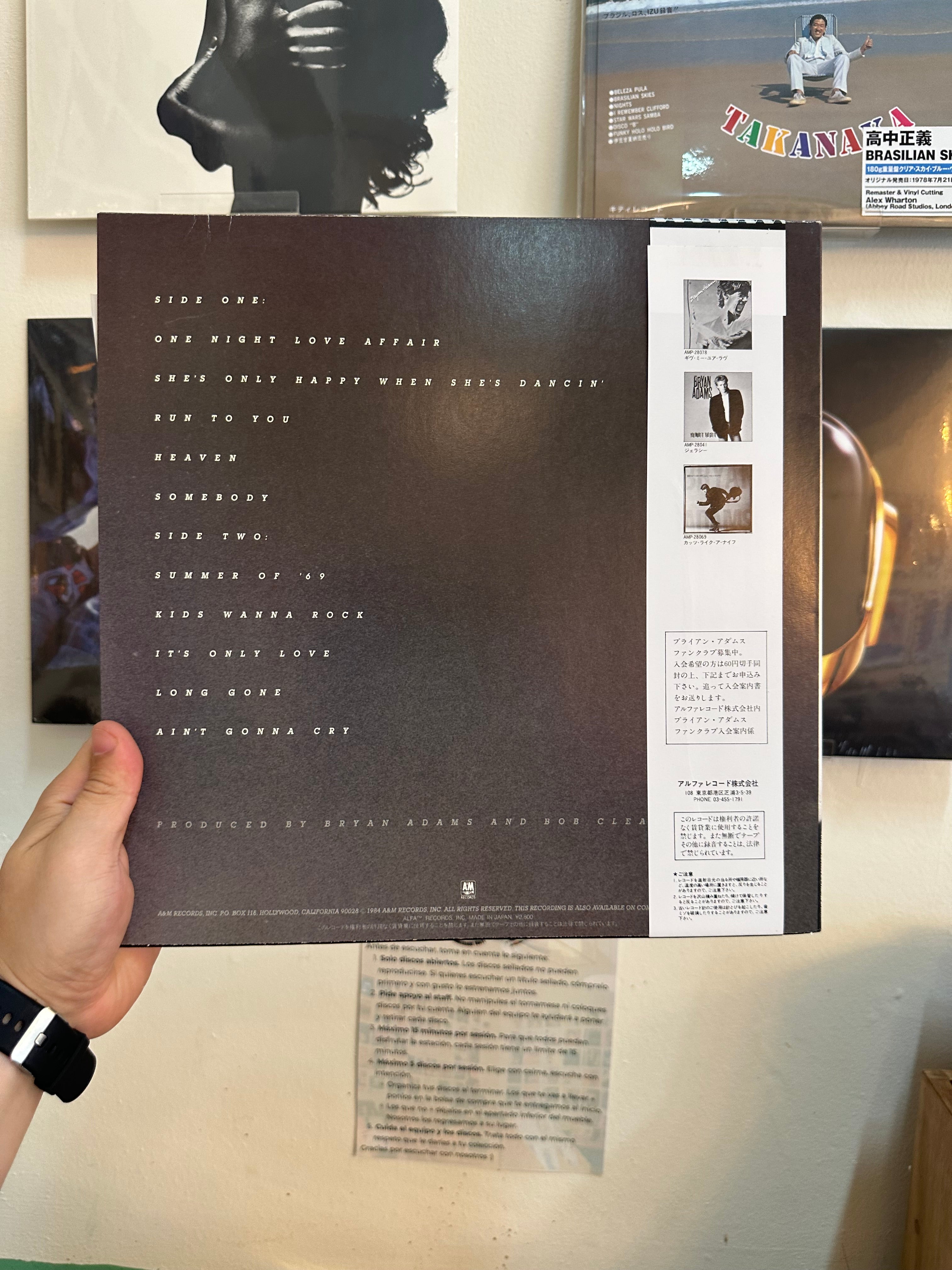 Bryan Adams – Reckless (JPN-1984)