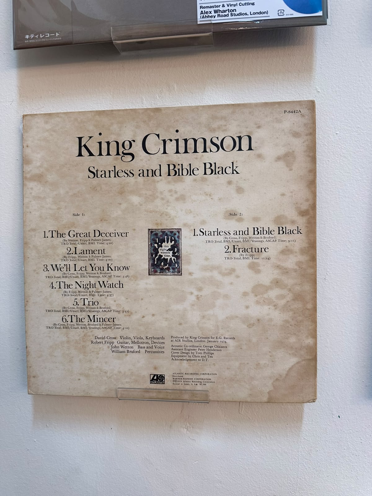 King Crimson = King Crimson – Starless And Bible Black = 暗黒の世界 (1974, Japan, Atlantic)