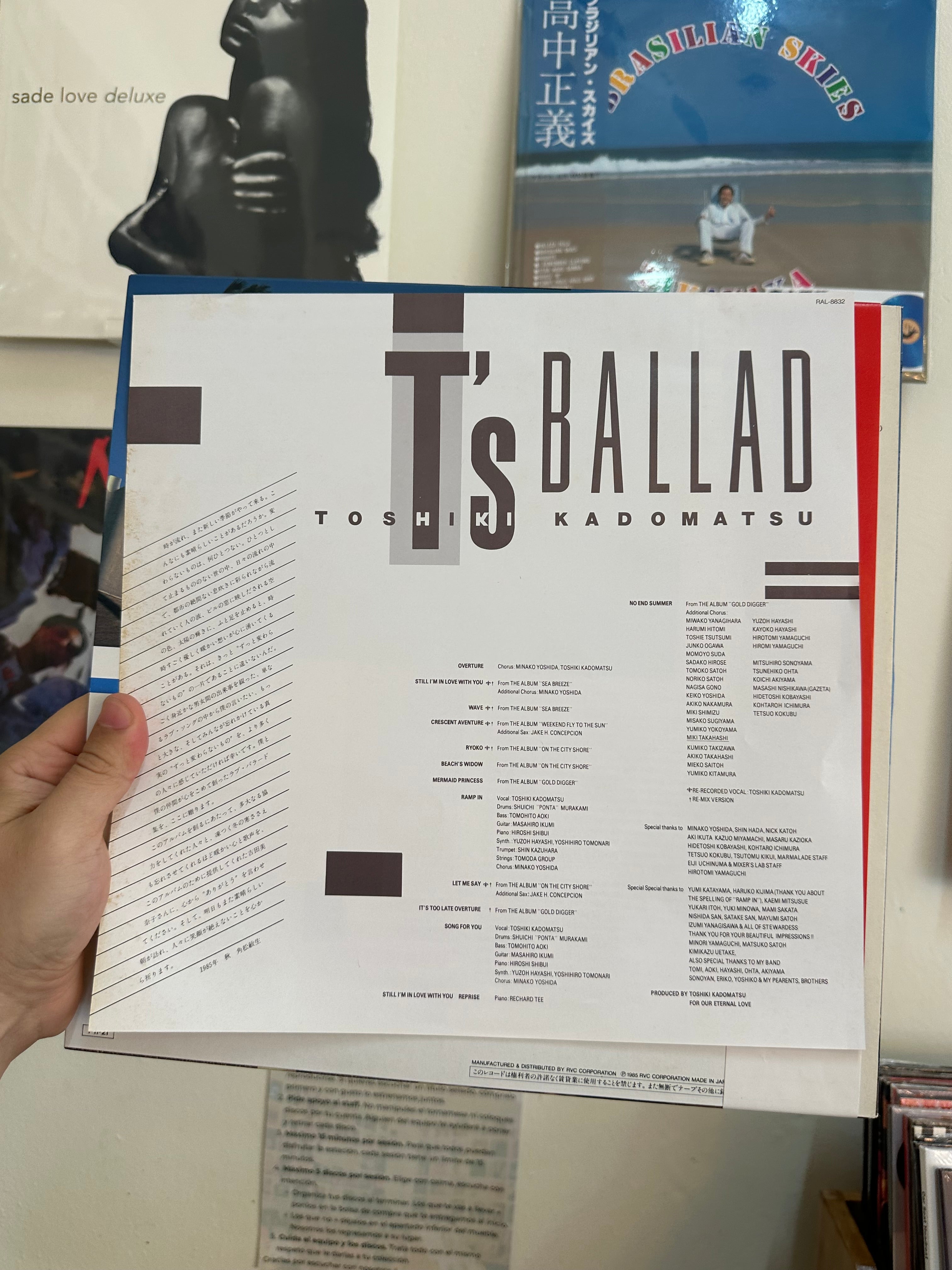 Toshiki Kadomatsu – T's Ballad (JPN 1985)