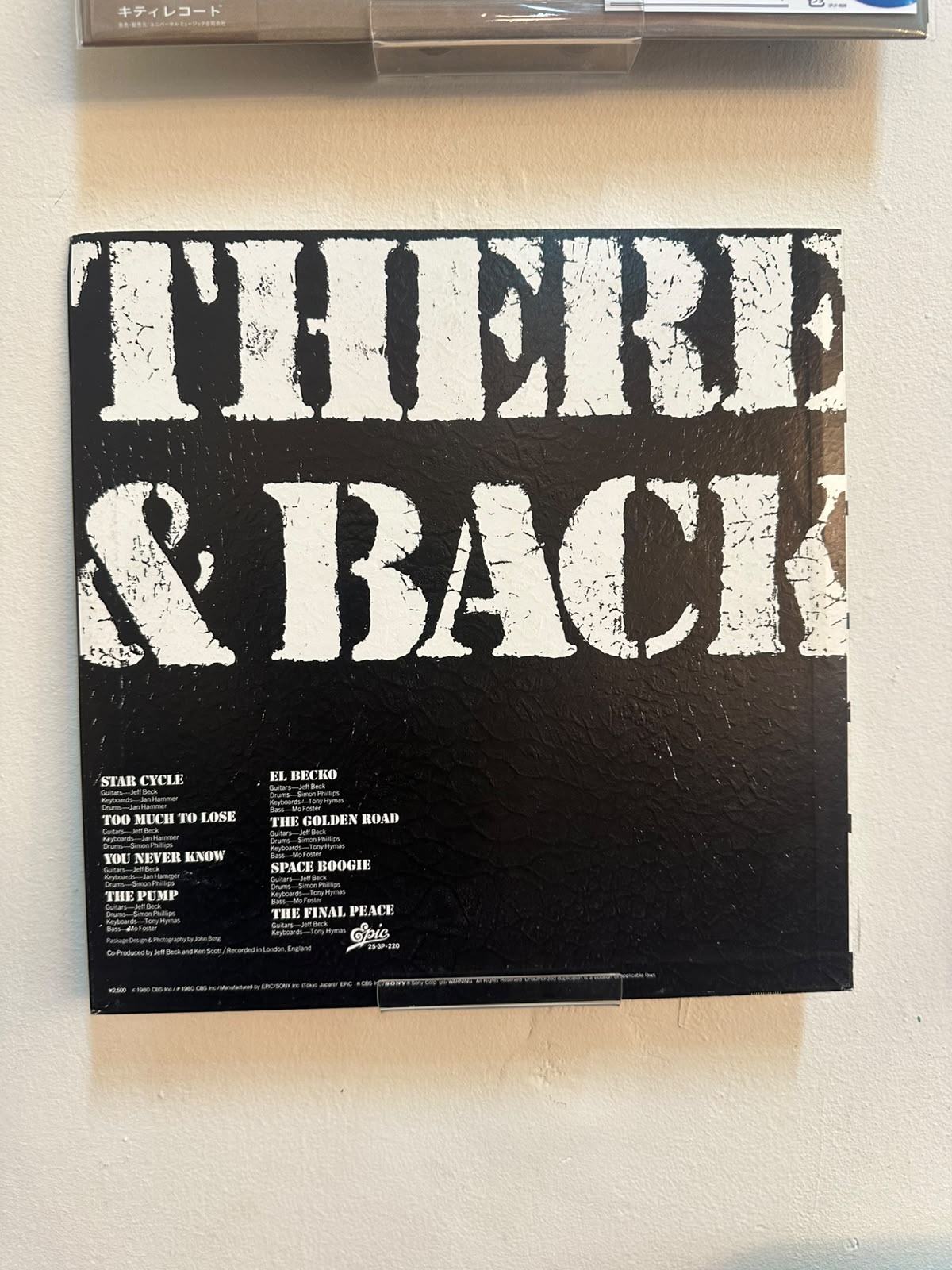 Jeff Beck – There & Back (1980, Japan, Epic)