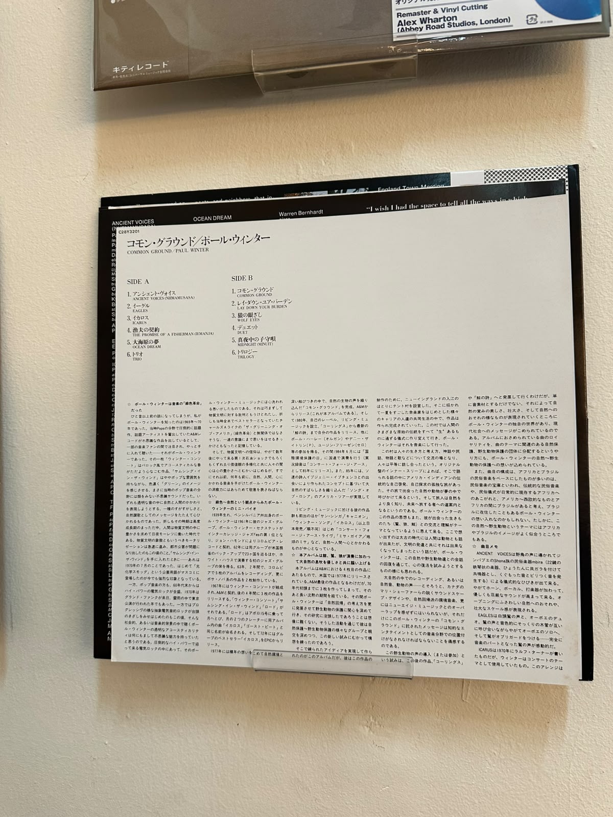 Paul Winter – Common Ground (1987, Japan, A&M Records)