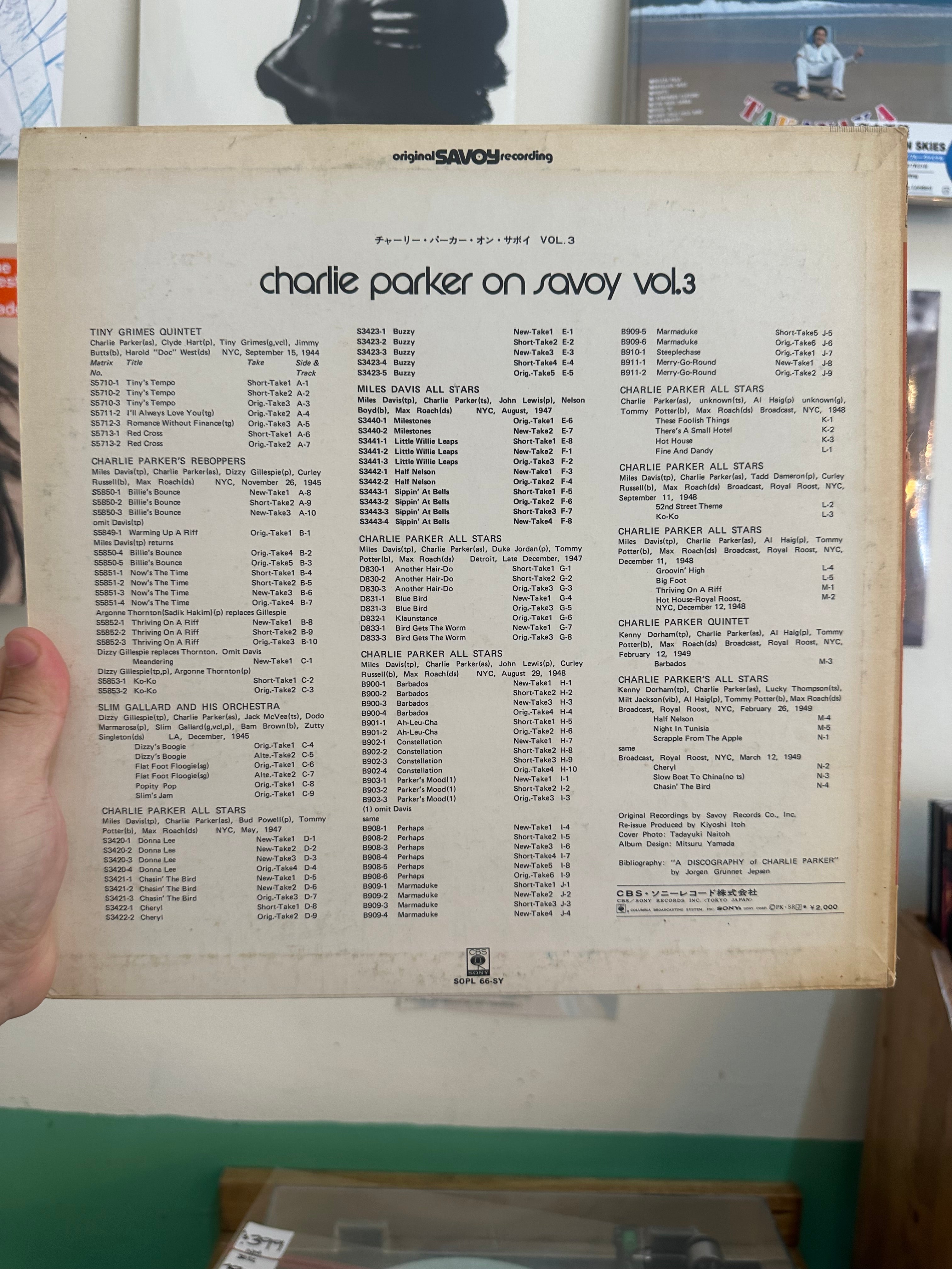 Charlie Parker – Charlie Parker On Savoy Vol. 3 (JPN-1972)