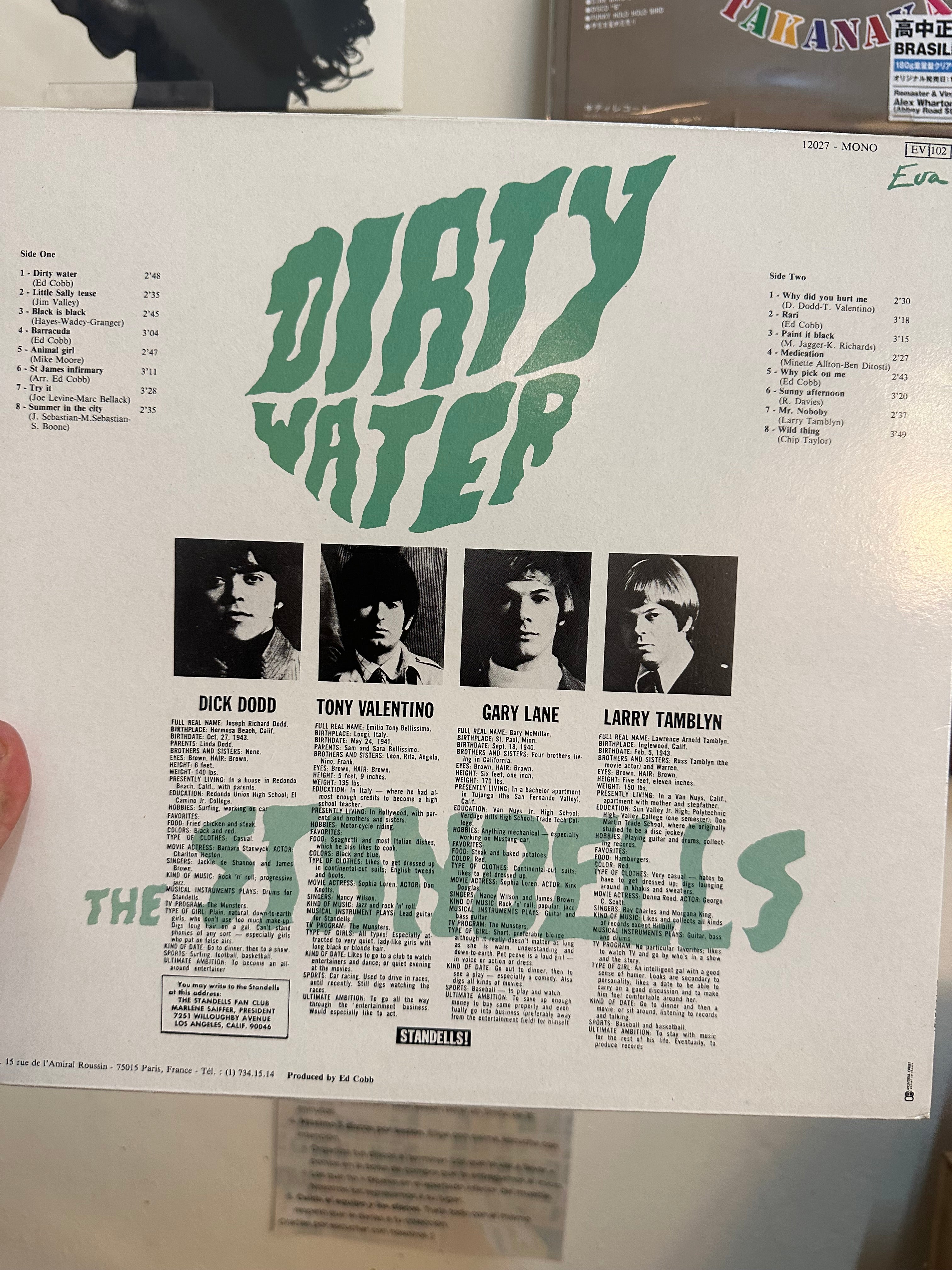 The Standells – Dirty Water (FR-1983)
