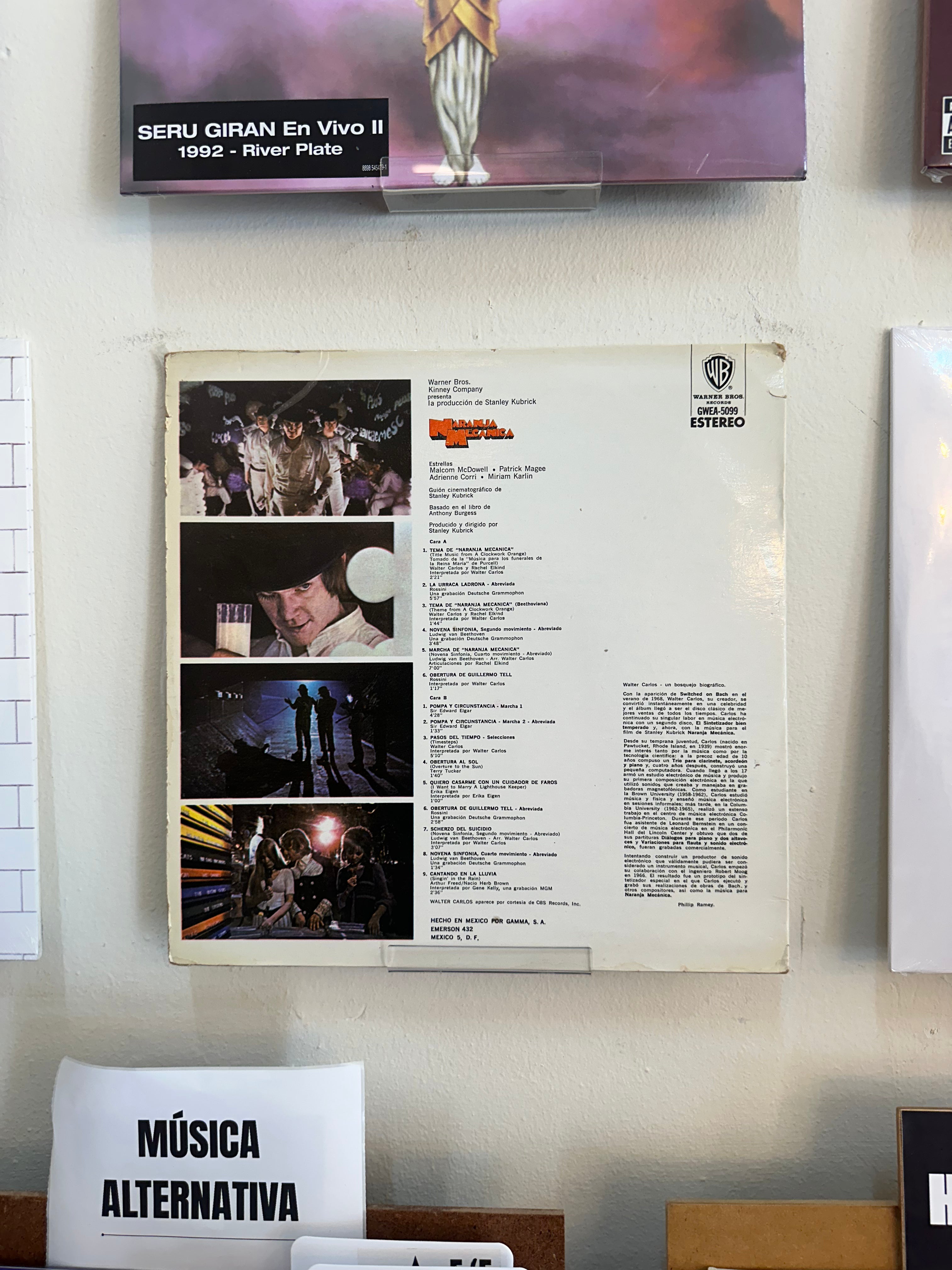 Various – Soundtrack Original De La Pelicula De Stanley Kubrick "Naranja Mecanica" (MX-1973)