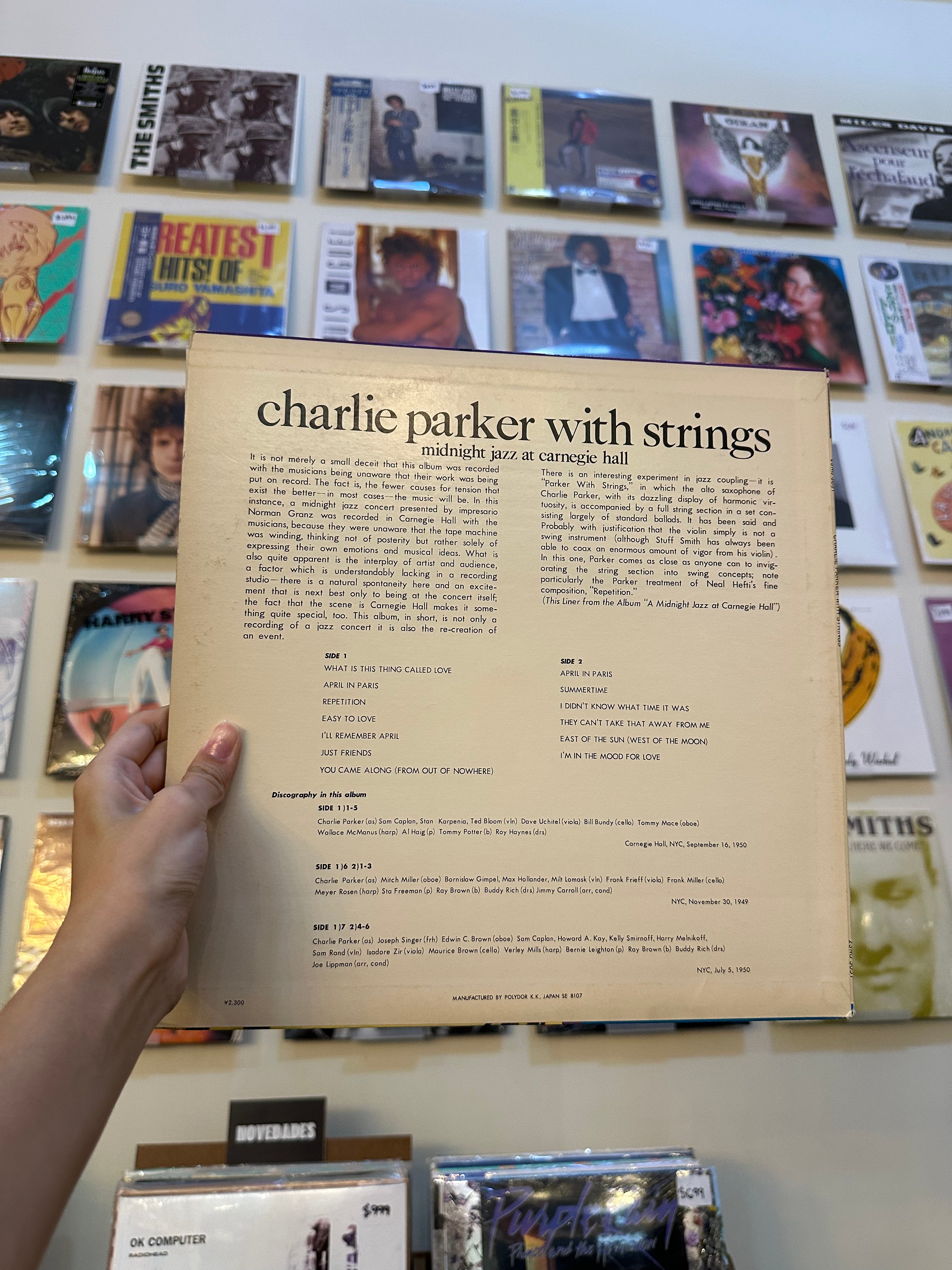 Charlie Parker With Strings – Midnight Jazz At Carnegie Hall (JPN 1981)
