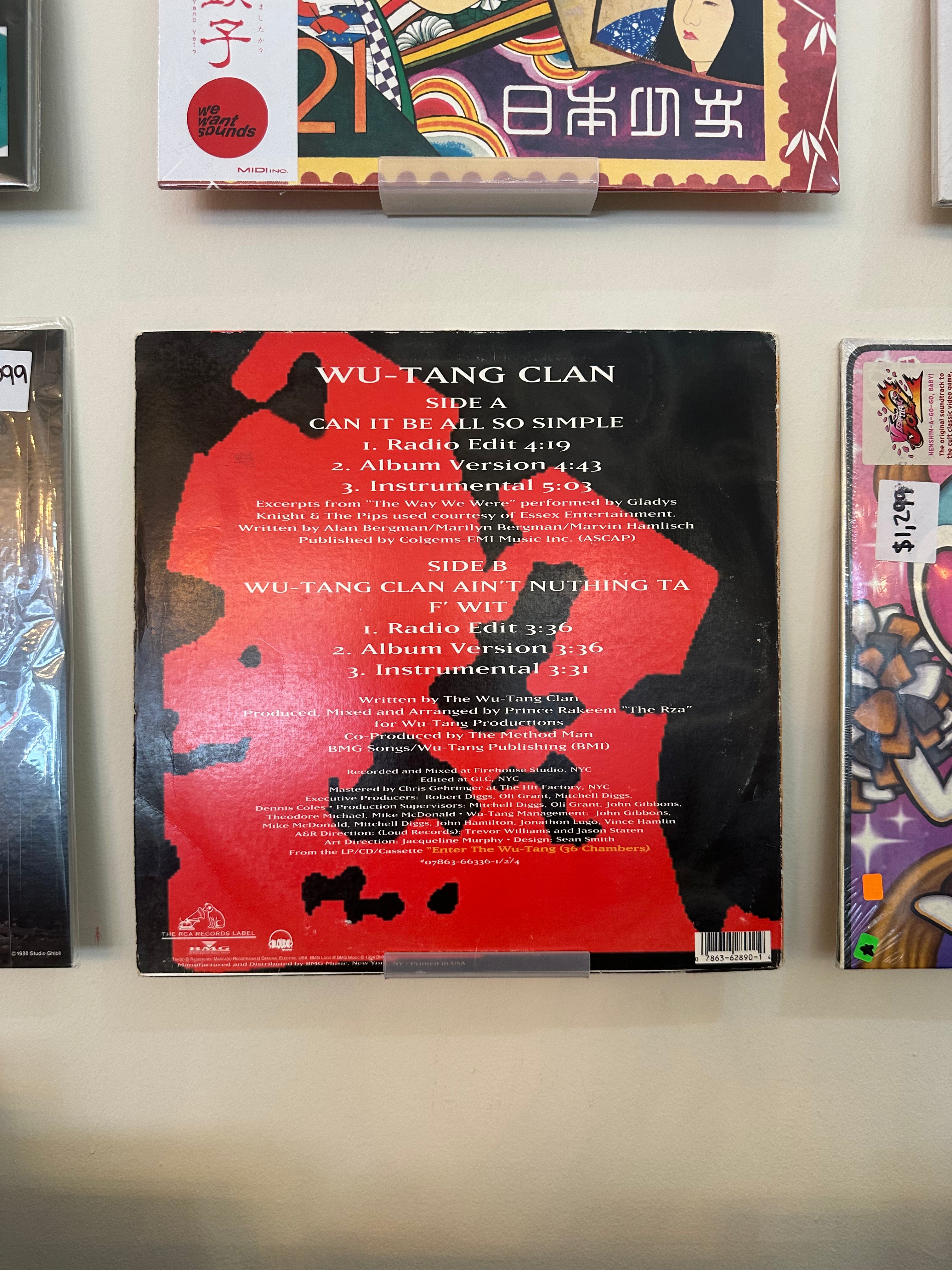 Wu-Tang Clan – Can It Be All So Simple / Wu-Tang Clan Ain't Nuthing Ta F' Wit (USA-1994)