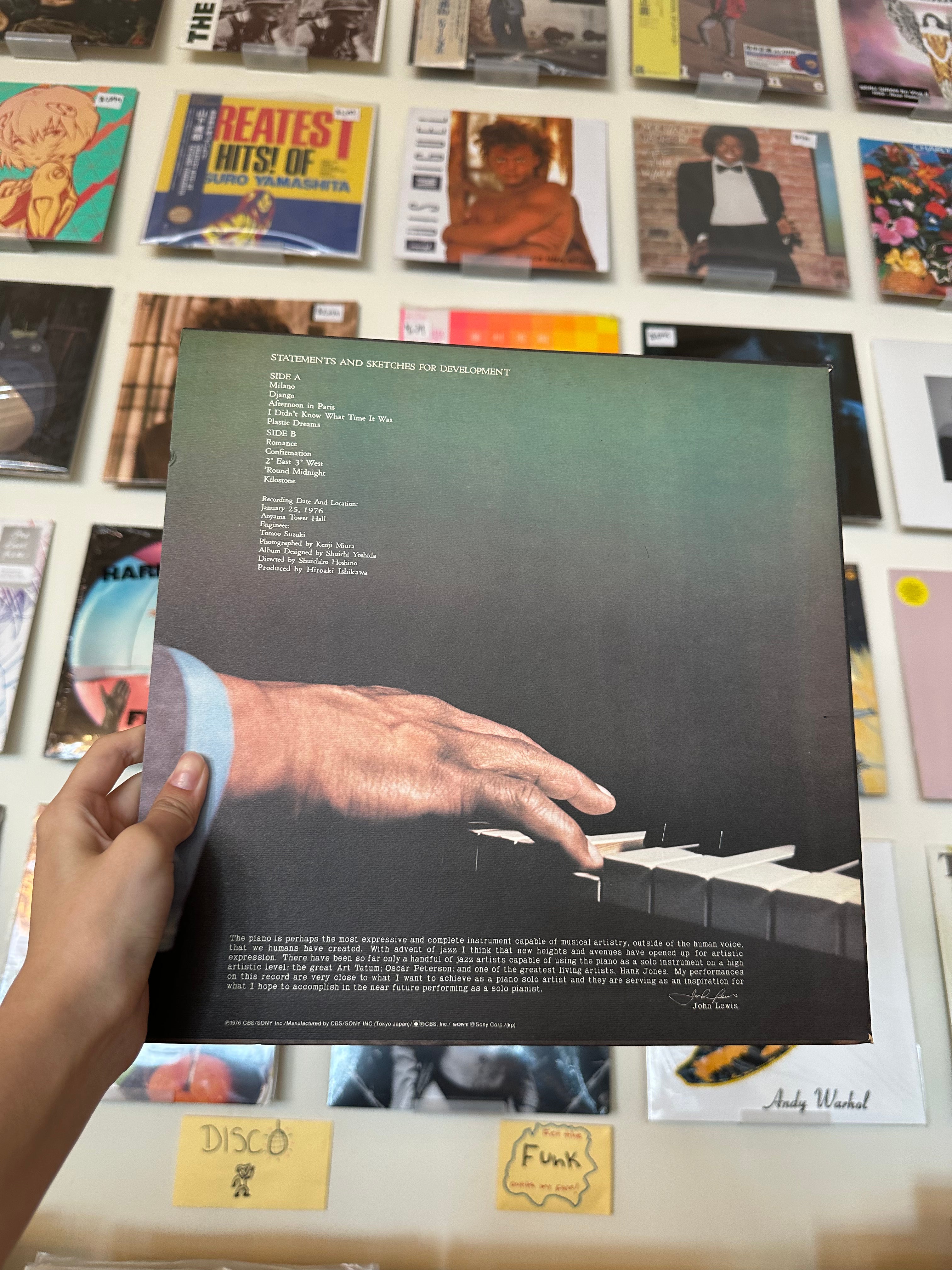 John Lewis – Statements And Sketches For Development (JPN 1976)