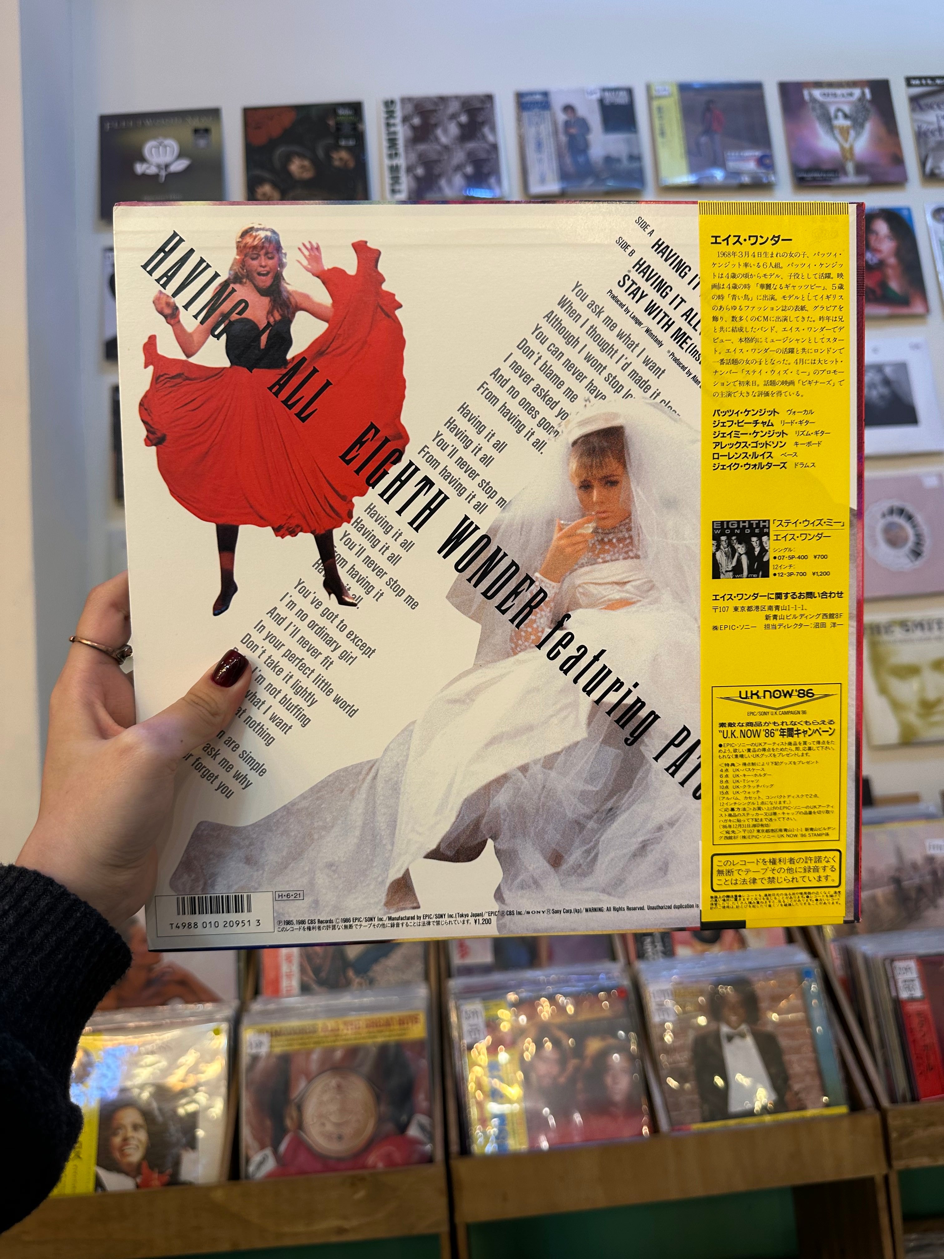 Eighth Wonder Featuring Patsy Kensit – Having It All (JPN-1986)