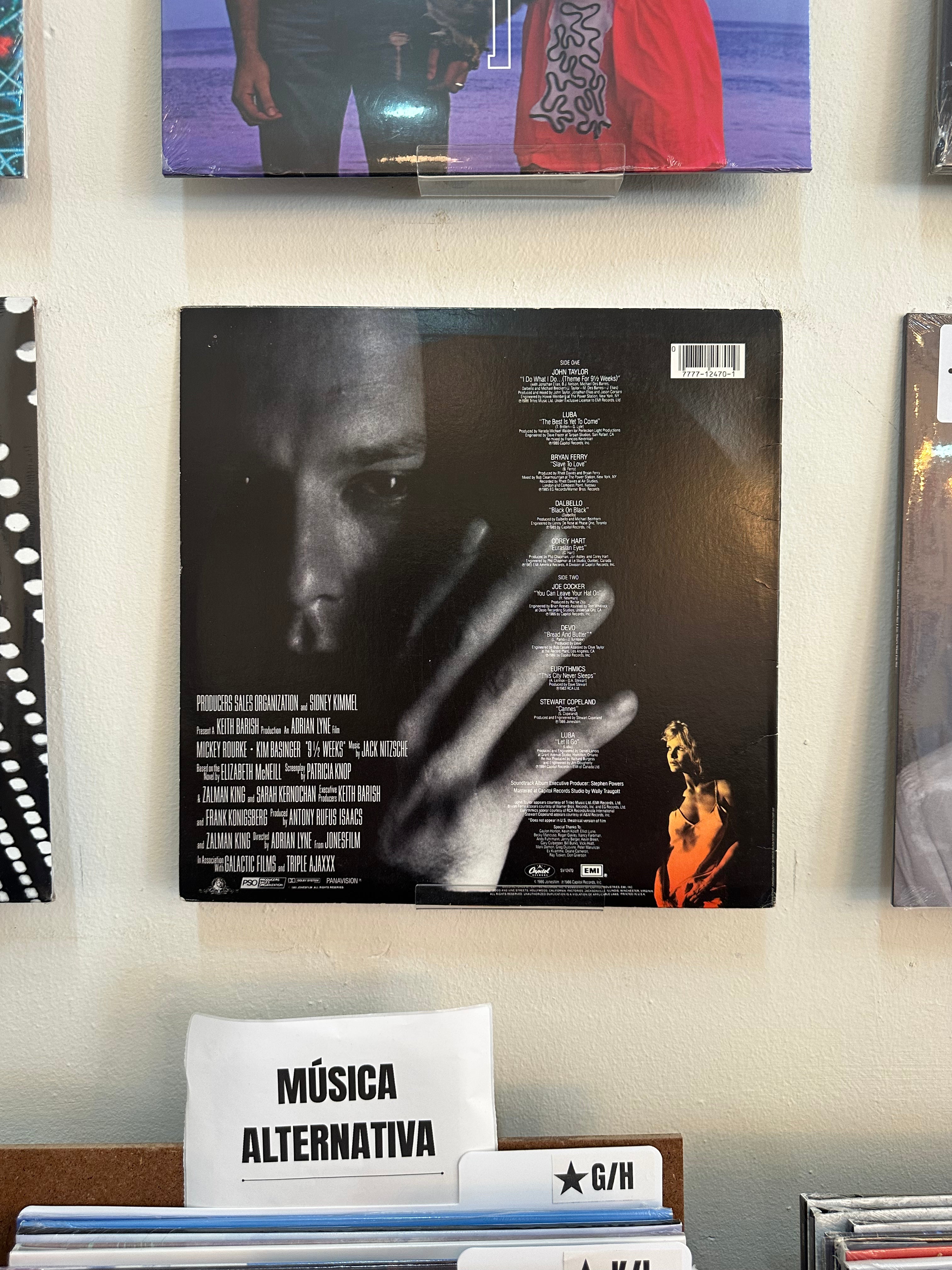 Various – 9½ Weeks - Original Motion Picture Soundtrack (CAN-1986)