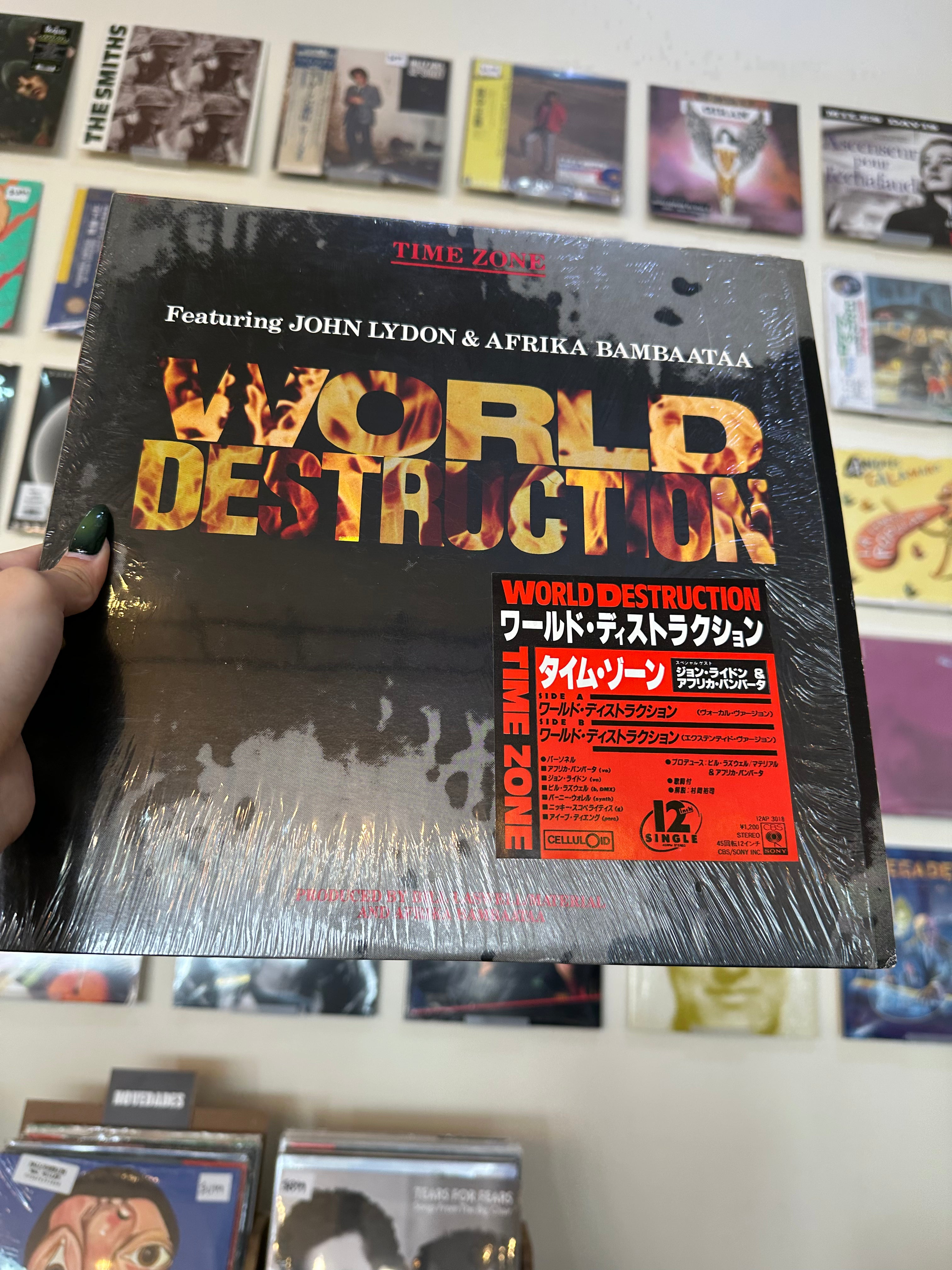 Time Zone Featuring John Lydon & Afrika Bambaataa – World Destruction (JPN-1984)
