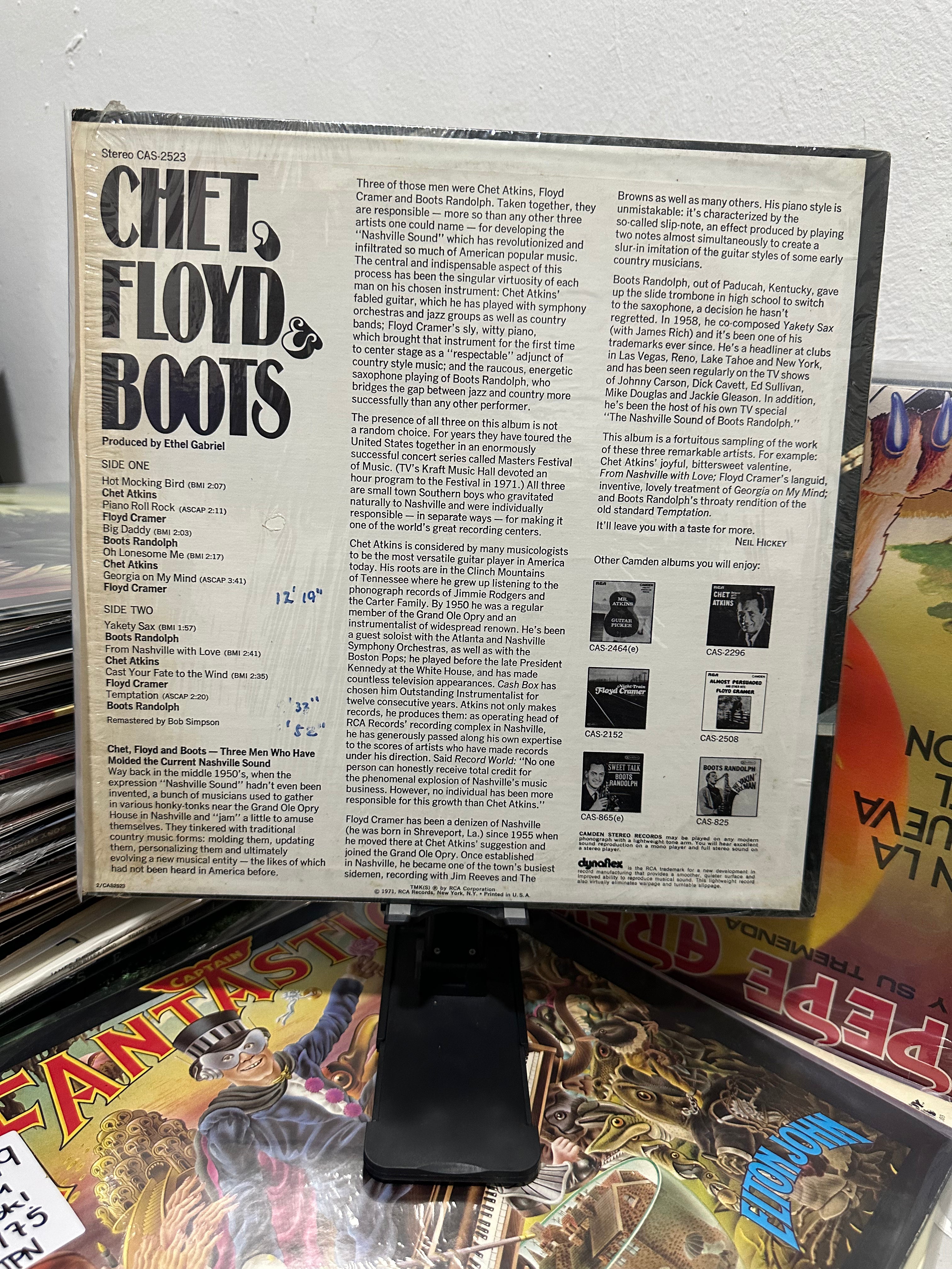 Chet Atkins / Floyd Cramer / Boots Randolph – Chet, Floyd & Boots (USA-1971)