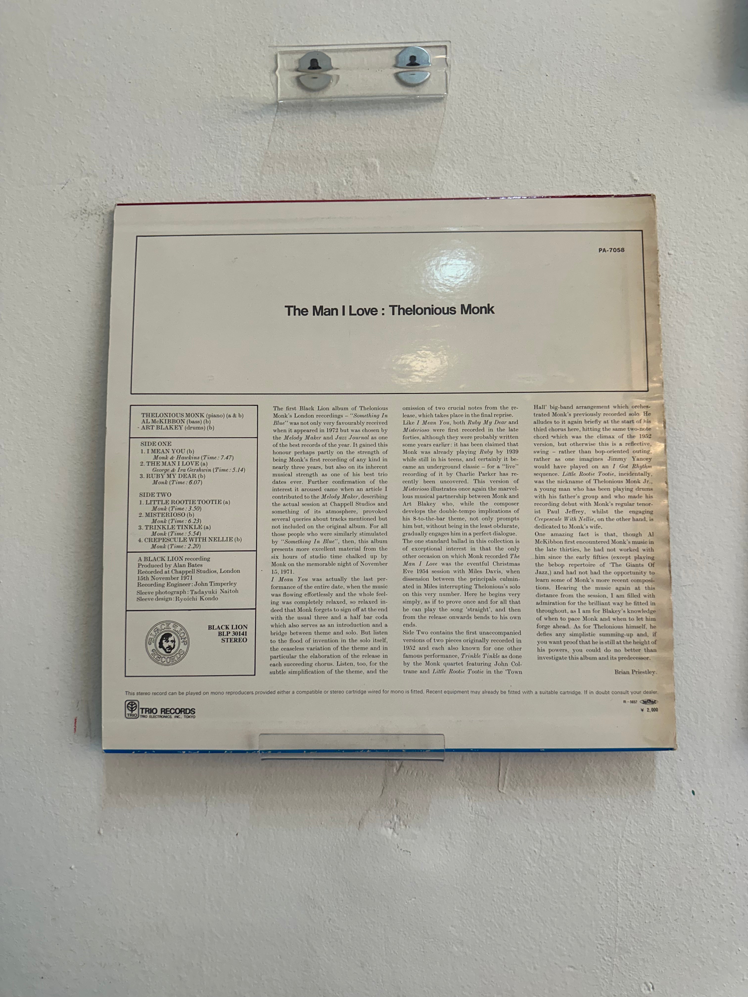 Thelonious Monk – The Man I Love (JPN-1973)