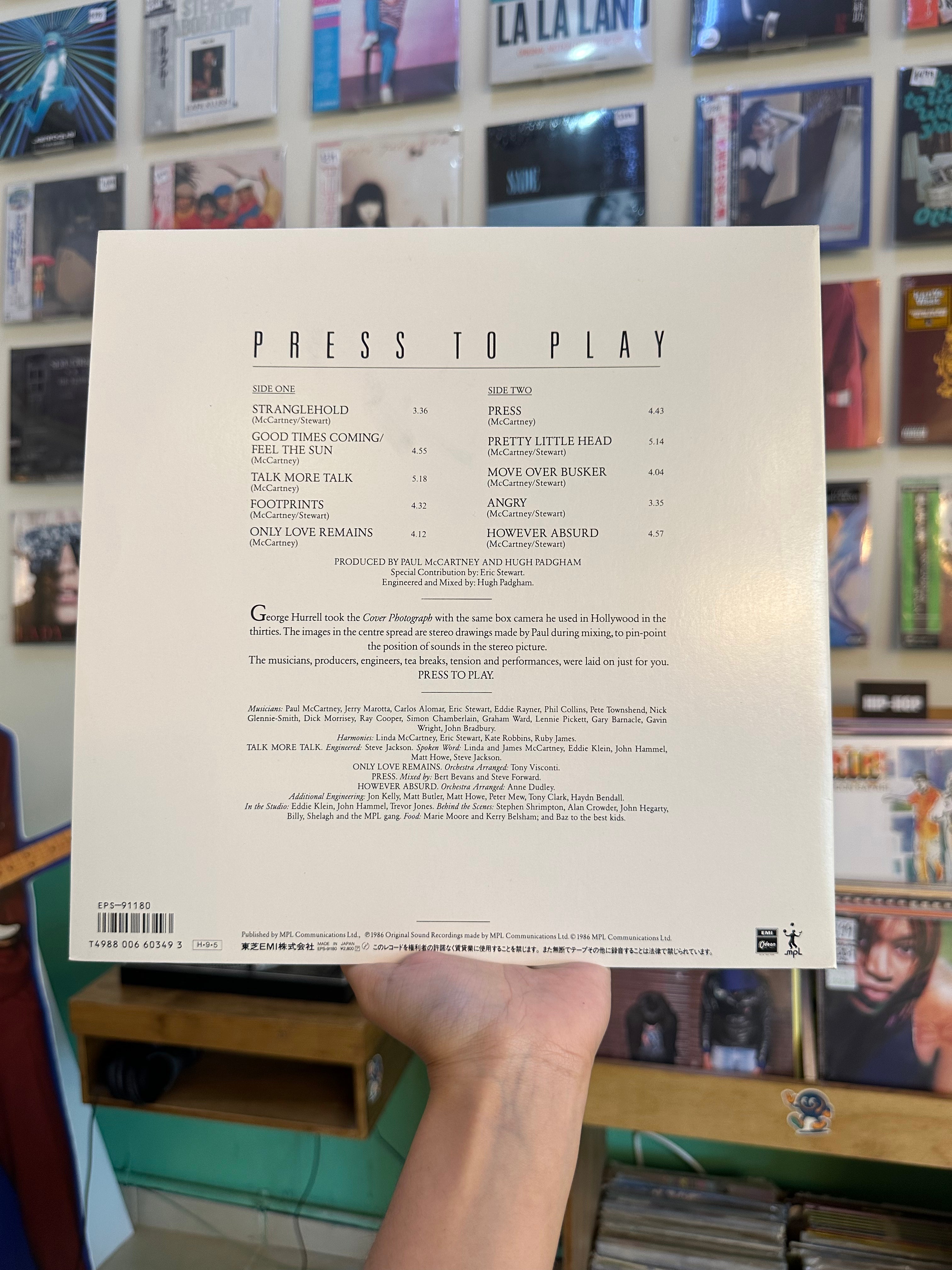 Paul McCartney – Press To Play (JPN-1986)