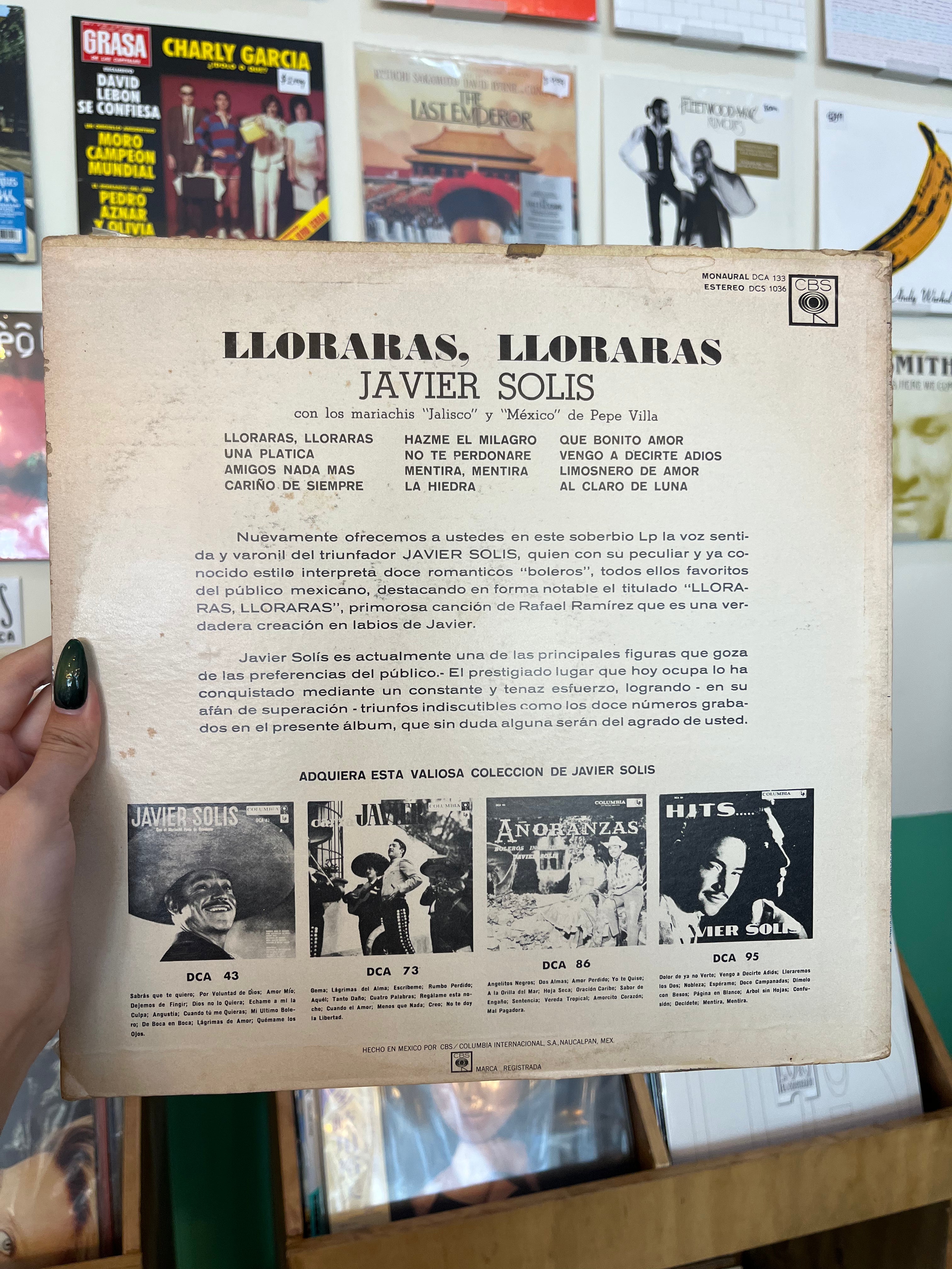 Javier Solís – Lloraras, Lloraras (MX-1959)