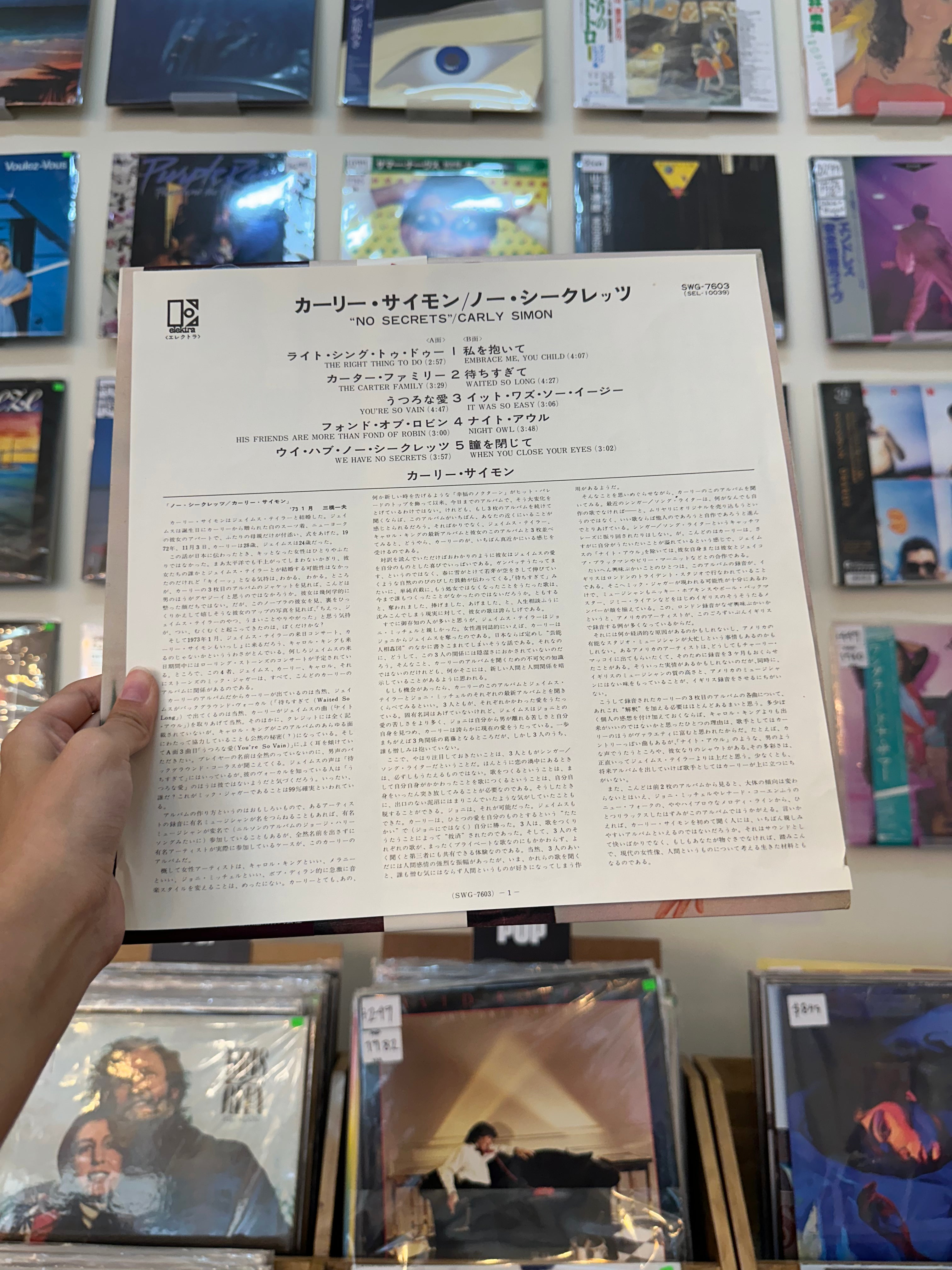 Carly Simon – No Secrets (JPN-1973)