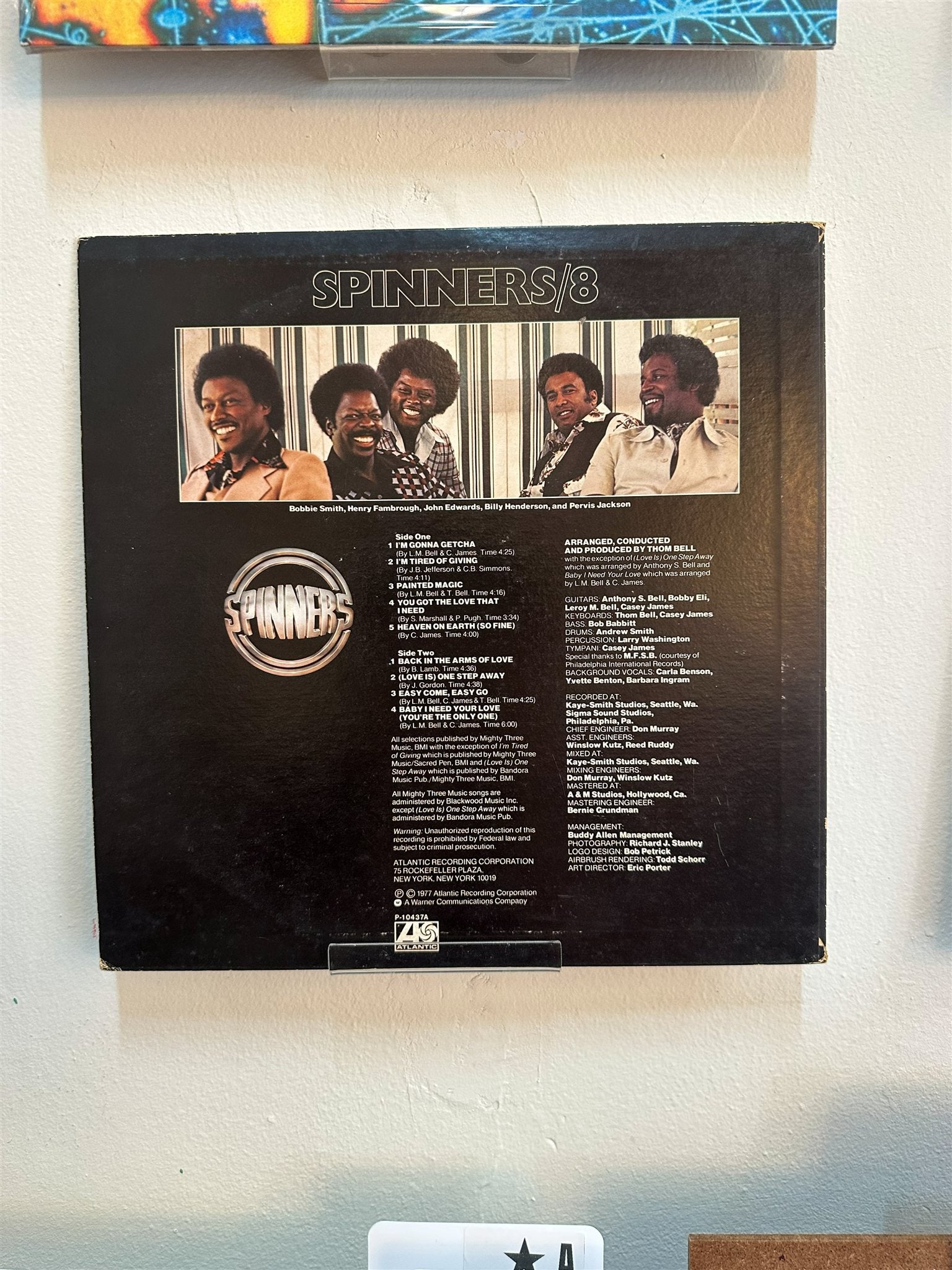 Spinners – Spinners/8 (JPN 1977) — Contraportada