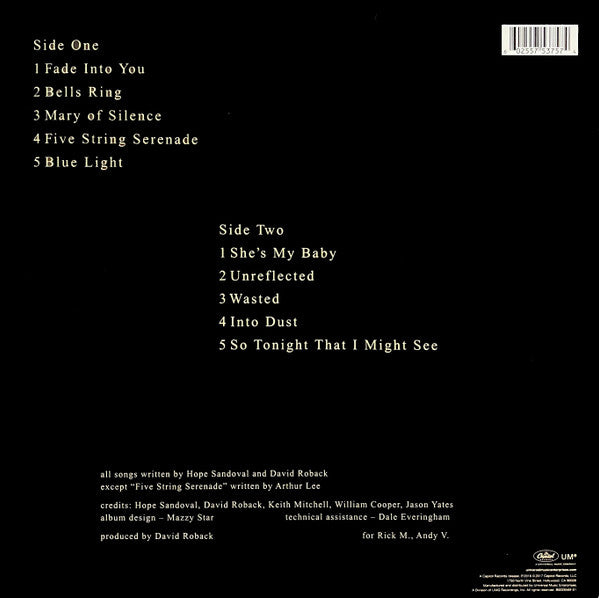 Mazzy Star So Tonight That I Might See contraportada