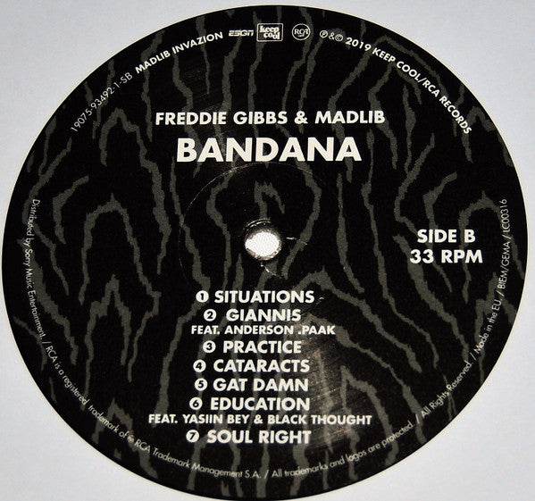 Freddie Gibbs Madlib Bandana inserto