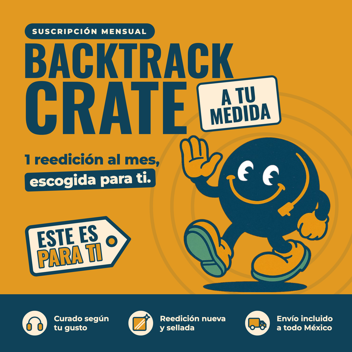 Backtrack Crate · A tu medida: 1 reedición al mes escogida para ti, envío incluido