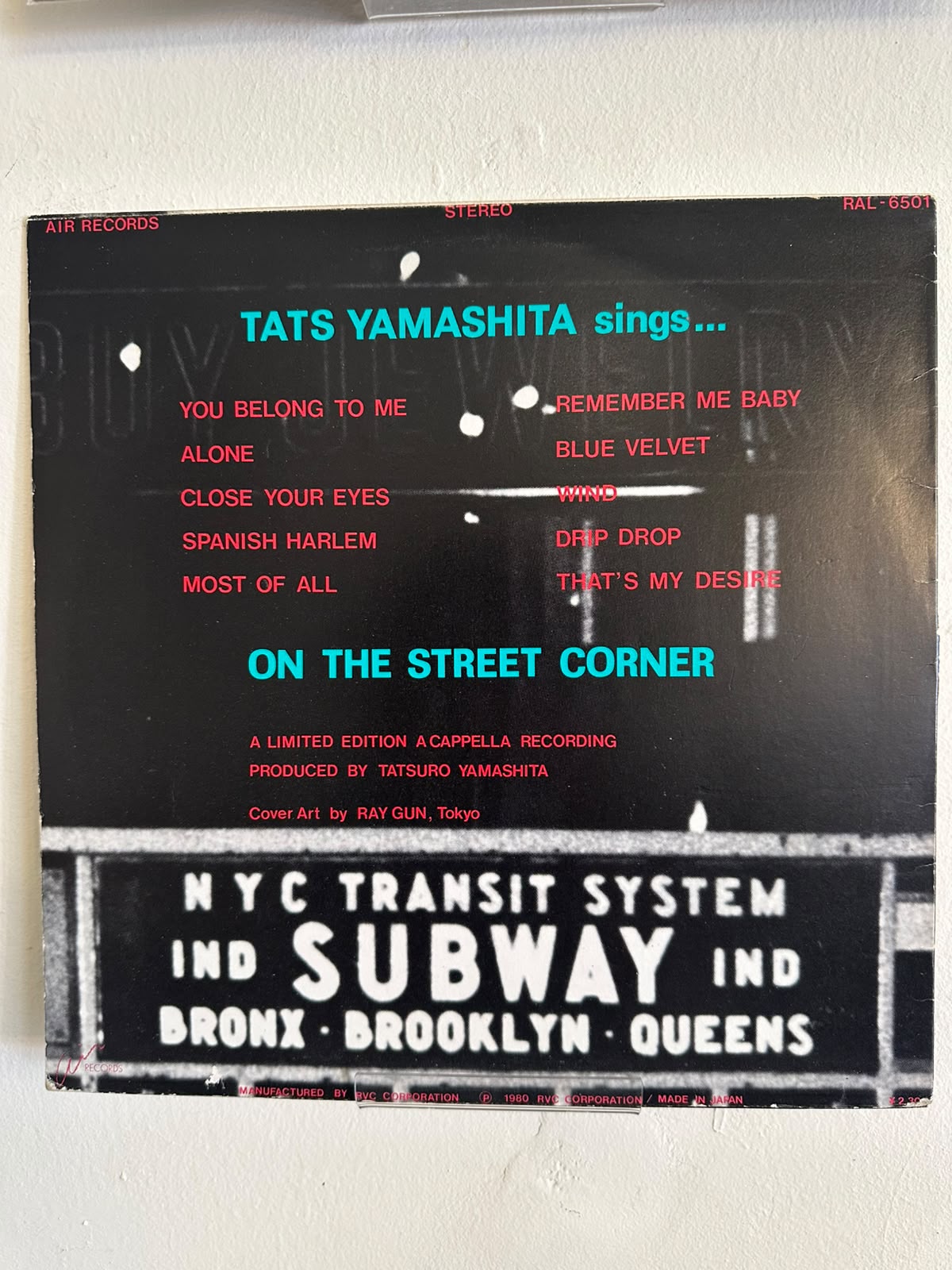 Tatsuro Yamashita – On The Street Corner (1980, Japan, Air Records)